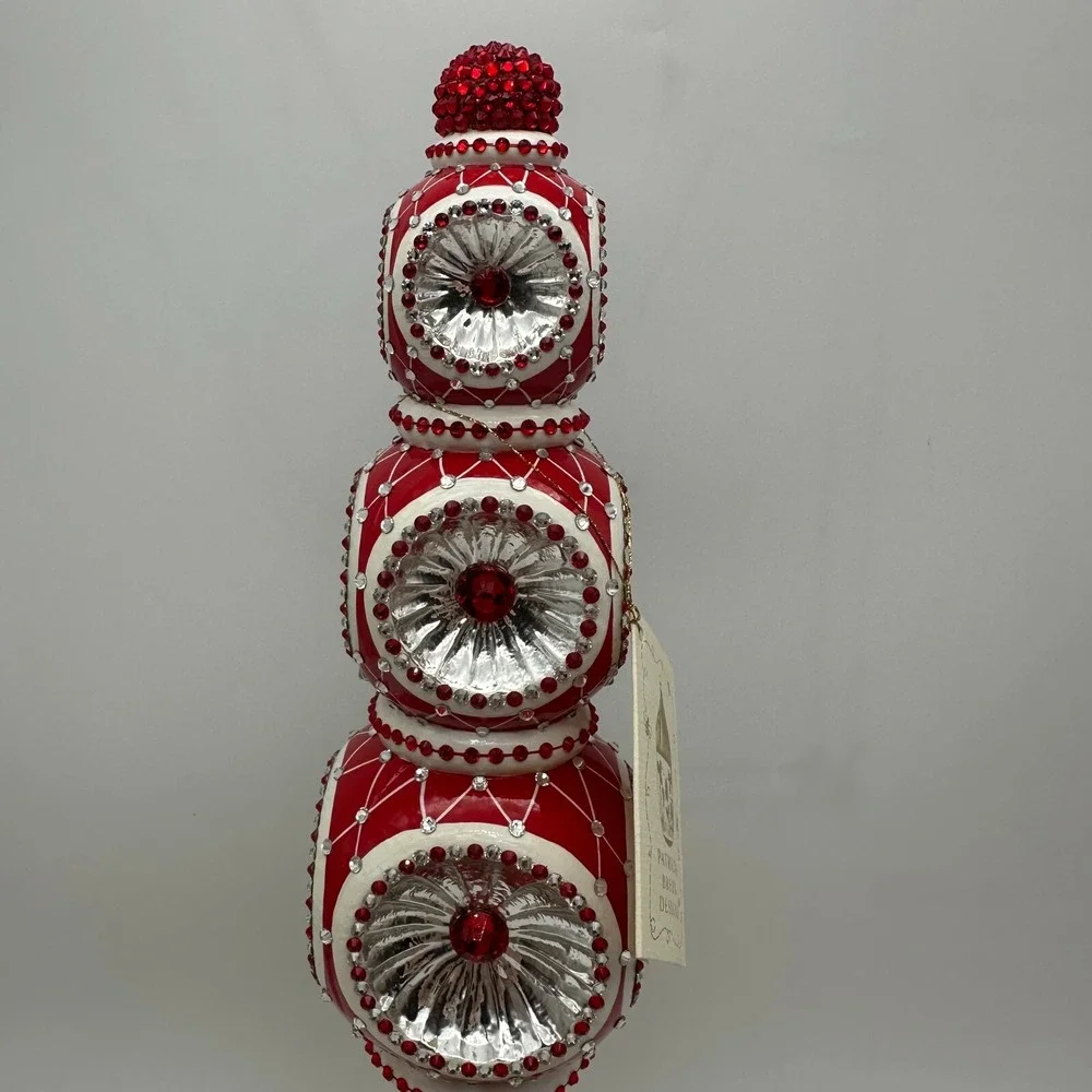 2012 PATRICIA BREEN MAJESTIC FINIAL RED CHRISTMAS‎ HOLIDAY 9.84